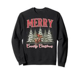 Merry Country Christmas Cowboy Ride Horse Western Xmas Tree Sweatshirt