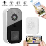 Wireless Smart Video Doorbell Phone Security Camera Door Bell Ring Intercom卐`