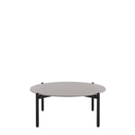 Kartell - Undique Low Table 85x91 Black Legs Light Gray Terrazzo - Sofabord - Patricia Urquiola - Grå,Svart - Metall/Stein