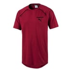 Puma Mens Evolution Core T-Shirt Casual Sports Top Burgundy 573337 09 - Size Large