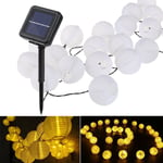 7m Solcellslykta LED-slingljus utomhus, 50 LED-slingljus