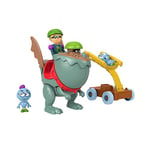 Fisher-Price Gus Le Chevalier Minus Coffret Drag & Chevalier des Ombres, avec catapulte, Dragon, Figurines, inspiré de la série animée, Jouet Enfant, HGP55