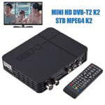 Bärbar Dvb-t2 Stb Mpeg4 K2 High Clarity Digital TV Box Set-top Receiver Tuner Receptor svart