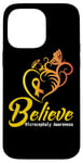 Coque pour iPhone 14 Pro Max Ruban jaune papillon pour sensibilisation à la microcéphalie