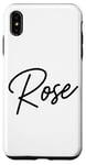 Coque pour iPhone XS Max Rose Nom Femme Mignon Fille Élégante Femme Amour Manuscrite