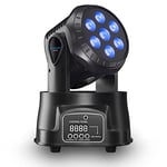 BETOPPER 70W DJ Lumière Soirée Jeu de Lumière Soirée Tête Rotative Scène 7*8W Lyre LED RGBW DMX Discothèque Lumière Son Auto Activée Spot Disco Mobile éclairage pour Concert Fête Club Bar Danse LM70S