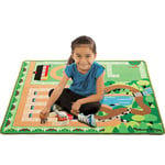 Melissa & Doug - Leketeppe 100x90 cm Hesteranch med 4 hester