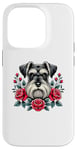 iPhone 14 Pro Roses Flowers Miniature Schnauzer Schnauzers Case