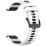 Silikonarmband till Garmin Fenix 8 47mm - Vit/Svart