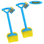 2x2pc BEACH SHOVEL RAKE Kids Fun Summer Outdoor Garden Toy Set Sand Tools G3758