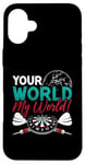 iPhone 16 Plus Your World My World Bullseye Darting Dart Tournament Darts Case