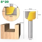 8X20MM Mèche de défonceuse en carbure massif, outils pour le bois, 8mm, outils de fraisage CNC pour le bois, 1 pièce ""Nipseyteko