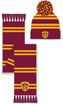 Harry Potter Gryffindor House Knitted Scarf  and hat Red and Yellow