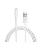 CABLE USB Iphone 6/5 (8-pin) iOS8+ blanc poly bag 1M