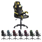 BraZen Puma PC Chair Gaming Chair for Adults Office Chair Computer Chairs Gaming Chairs for Adults Adult Gaming Chair Video Game Chairs - Black Yellow