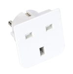 GEFOM 25371 ADAPTATEUR DE VOYAGE UK 13A_France, Blanc (lot de 1)