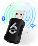 Bluetooth Clé WiFi pour PC, AX900Mbps Clé USB WiFi WiFi 6 Clé USB Bluetooth 5.8 GHz / 2.4 GHz, 5.3 USB Bluetooth Adaptateur Plug Play Cle WiFi USB pour PC/Desktop/Laptop Windows 11/10