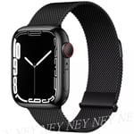 Milanese Loop för apple watch band 44mm 40mm 45mm 41mm 42-38-44mm band ultra 2 49mm metallband iwatch series 9 8 7 6 SE 5 4 3 Black 2 49mm-42mm-44mm-45mm