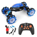 DAUERHAFT One-click Remote Control Four-Wheel Drive Children Toy Four-wheel for Kids Birthday Party Gift