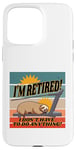 iPhone 15 Pro Max Sloth treadmill relaxed eyes closed humorous retirement lazy Case