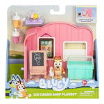 Giochi Preziosi Bluey - Mini Playset à thème glacé avec Bingo Personnage articulé de 6 cm Riche en Nombreux Accessoires et Autocollants, pour Enfants à partir de 3 Ans