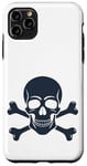 Coque pour iPhone 11 Pro Max #snirt Coque de protection à capuche Motif crâne et os