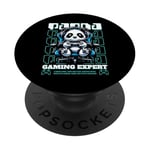 Graphique de jeu Panda Gamer pour hommes, garçons, femmes, enfants PopSockets PopGrip Adhésif