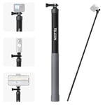 TELESIN Long Carbon Fiber Selfie Stick 3m/9.8FT for GoPro Hero 13 12 11 10 9 8 Max DJI Osmo Action 5 Pro 4 3 Osmo Pocket Insta360 X4 X3 Series Camera Invisible Selfie stick Extension Pole Rod Monopod