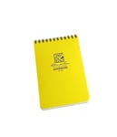 Rite in the Rain Waterproof Paper Pocket Notebook Top Spiral Bound 4 x 6 Inch Cover Yellow Polydura 19 Gauge 100 Pages 50 Sheets Wire-o Binding Imperial & Metric Rulers Covnersaion table & Map Scale