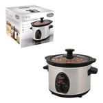 Quest 35260 1.5L 120W Stainless Steel Slow Cooker - Silver