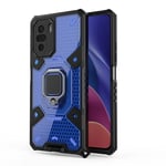 GOGME Case for Xiaomi Poco F3/Xiaomi Mi 11i 5G Hybrid Heavy Duty Army Case Anti-Scratch Shockproof Hard PC Back Cover, with Kickstand/Flexible Ring Grip/Magnetic Car Mount Feature, Blue