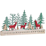 Paysage de Noël Calendrier de l'avent Bois 40x22 - 2 Modèles
