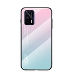 Hülle® Gradient Color Anti-Scratches Glass Case Compatible for Realme GT 5G (1)