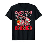 Crusher Santa Candy Cane Crane Truck Xmas Boys Kids Toddler T-Shirt