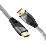 QING CAOQING HDMI 2.1 Cable 3M, 8K HDMI Cable Supports 8K 60Hz 7680P, 48Gbps, HDCP 2.2, 4:4:4 HDR, eARC, Dolby Vision Compatible with Apple TV, Samsung QLED TV, Xbox, PS4