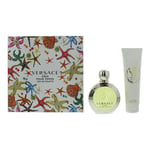 Versace Eros Pour Femme 2 Piece Gift Set: Eau de Toilette 100ml - Body Lotion 15