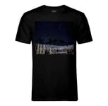 T-Shirt Homme Col Rond Nuit Sous Les Etoiles Paysages De Glaces Hiver