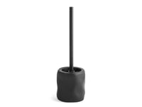 Ceramic Hammered Black Toilet Brush Holder, 39cm, Brand H&H