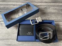 POLO RALPH LAUREN REVERSIBLE LEATHER BELT & CARDHOLDER SET BNIB