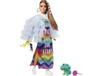 Poupée Barbie Extra avec Son Crocodile Gourmand Mattel Multicolore