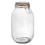 Glass Storage Jar 3 Litre Orange Seal