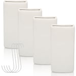 4x Évaporateur en céramique Humidificateur d'air radiateur. évaporateur d'eau chauffage. avec crochet pour suspendre. céramique. blanc 4x - Tolletour