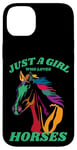 iPhone 14 Plus Just a Girl who Loves Horses for Horse Loving women girls Case