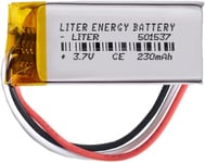 Batterie à 3 Fils 501537 LiPo 3.7V 230mAh 0.851Wh 1S 5C Liter Energy Battery Rechargeable avec PCM thermistance NTC Montre électronique Ne Convient Pas à la Radiocommande 39x15x5mm.[G1794]