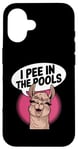 iPhone 16 Funny Llama Confession "I Pee In The Pools" Sarcastic Humor Case