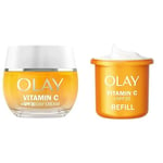 Bundle of Olay Vitamin C Face Moisturiser Day Cream SPF 30 50ml + Olay Vitamin C Face Moisturiser Day Cream SPF 30 REFILL 50ml