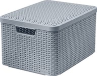 Curver Basket Style M Bin Organiser Med Lock 30L