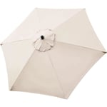 Toile de remplacement pour parasol - AUTREMENT - BEIGE 3M 6 côtes - Protection solaire UPF 30