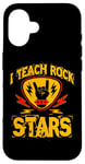 Coque pour iPhone 16 J'enseigne le rock aux stars du rock, professeur de musique, Rock On Graphic