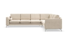 Scandinavian Choice NASHVILLE LYX Hörnsoffa Vändbar Sammet Beige - Hörnsoffor